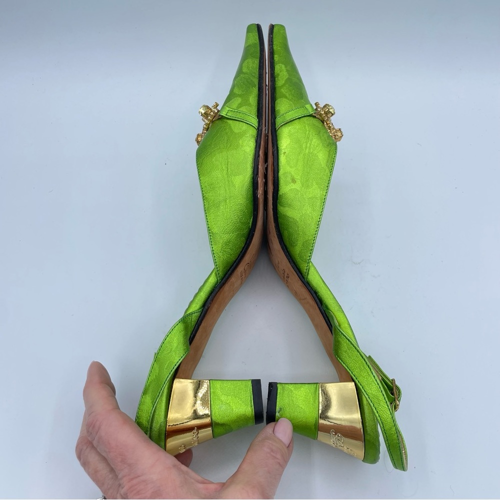 Bruno Giordano Embellished Shoes 44 Green - Picture 10 of 17